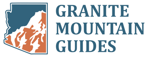 Granite Mountain Guides Logo in Blue and Orange
